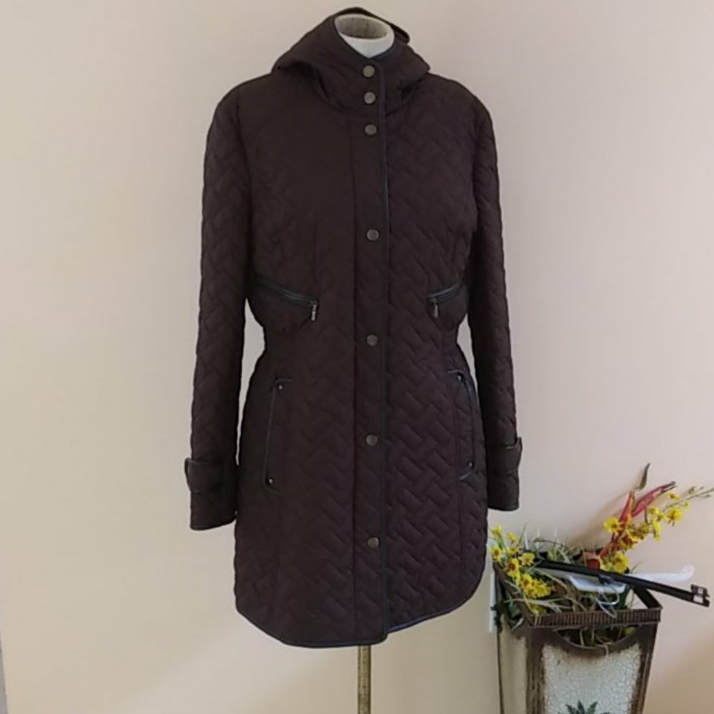 Cole Haan Quilted Hoodie Jacket.